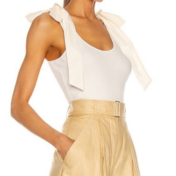 Ulla Johnson Tops - Ulla Johnson Bayley Bow Ribbed Tank Top.
